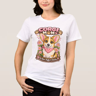 Cute Corgi Moeder T-shirt – Cadeaubaby voor Corgi 