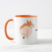 Cute Corgi mug avec nom modifiable (Gauche)