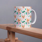Cute Corgi Mug Florale
