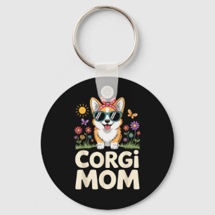 Cute Corgi-ontwerp voor vrouwen meisjes moeder hon Sleutelhanger