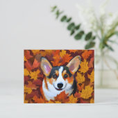 Cute Corgi Painting Briefkaart (Staand voorkant)