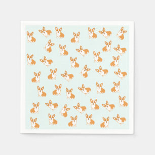 Cute Corgi Paper Napkins Servet