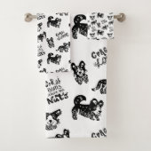 Cute Corgi Pattern Bad Handdoek (Insitu)