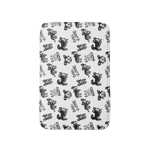 Cute Corgi Pattern Badmat (Voorkant Verticaal)