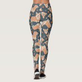 Cute Corgi Pattern Leggings (Achterkant)