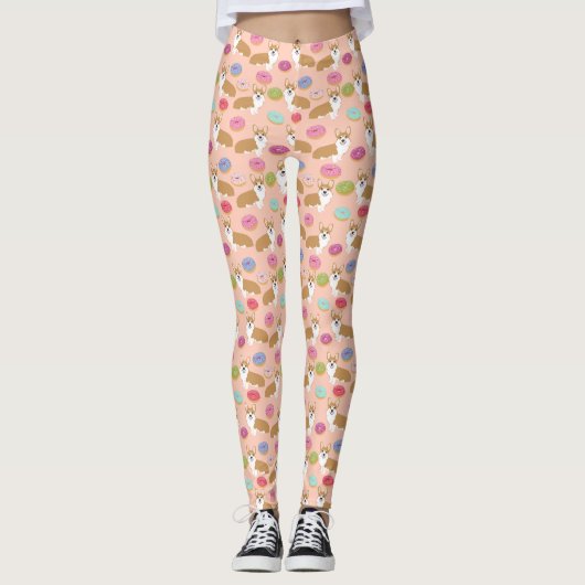 Cute Corgi Pattern - Leggings (Voorkant)