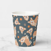 Cute Corgi Pattern Papieren Bekers (Links)