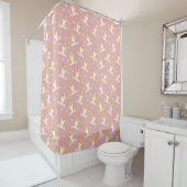 Cute Corgi Pattern roze Douchegordijn (In situ)