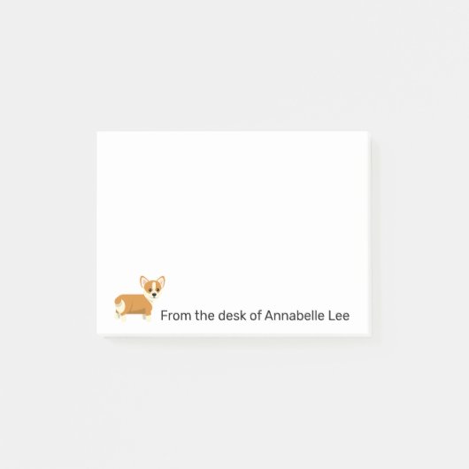 Cute Corgi Personalize Notes (Voorkant)