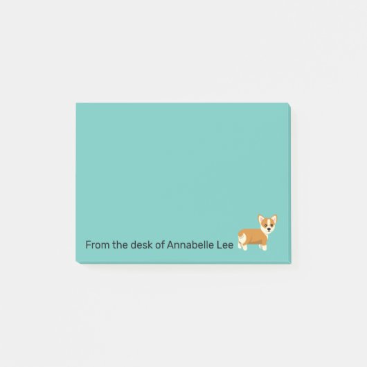 Cute Corgi Personalize Post-it® Notes (Voorkant)