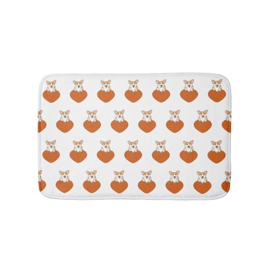 Cute Corgi Puppy Dog Badmat (Voorkant)