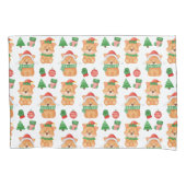 Cute Corgi Puppy Dog Elf kerstmis Kussensloop (Voorkant)