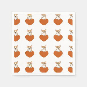 Cute Corgi Puppy Dog Servet