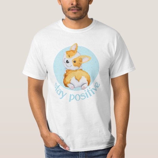 Cute Corgi Puppy Dog T-shirt (Voorkant)