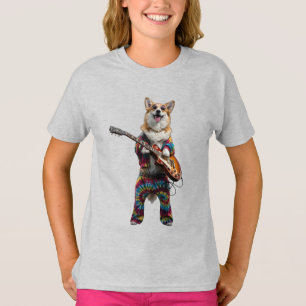 Cute Corgi Rockster Kids T-Shirt