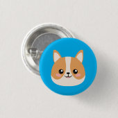 Cute Corgi Ronde Button 3,2 Cm (Voorkant /achterkant)