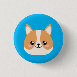 Cute Corgi Ronde Button 3,2 Cm
