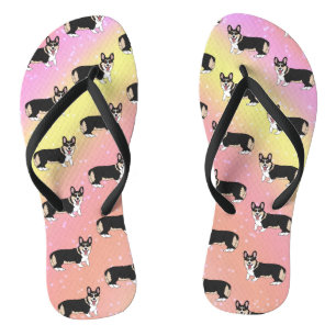 Cute Corgi roze sinaasappel Teenslippers