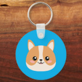 Cute Corgi Sleutelhanger (Voorkant)