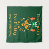Cute Corgi St. Patrick's Day Wandtapijt Wandkleed (Voorkant (horizontaal))