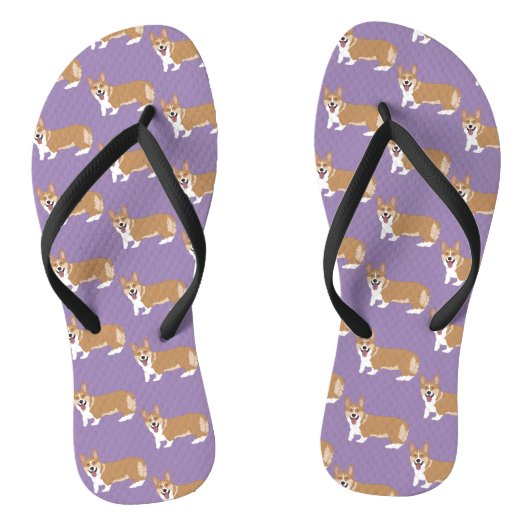 Cute Corgi Teenslippers (Voetbed)
