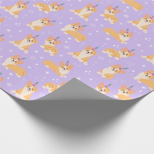 Cute Corgi Wrapping Paper Cadeaupapier (Hoek)