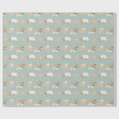Cute Corgi Wrapping Paper Cadeaupapier (Vlak)