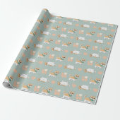 Cute Corgi Wrapping Paper Cadeaupapier (Uitgerold)