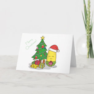 Cute Corn Christmas Tree Decorations Feestdagen Kaart