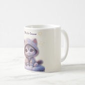 Cute Cosmic Cat Mug – Pastel Galaxy Kitten (Devant droit)