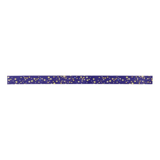 Cute Cosmic Pattern Sterrennacht Galaxy Navy Blue Lint (Voorkant)