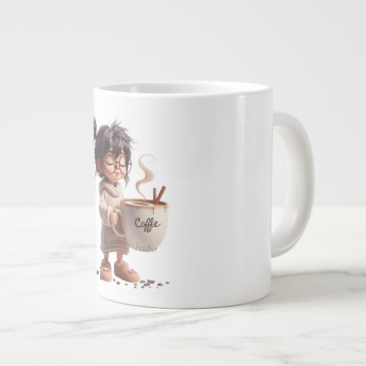 Cute Cosy Fille Café Mug (Devant droit)
