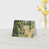 Cute Cottage - Carte Anniversaire (Fleur jaune)