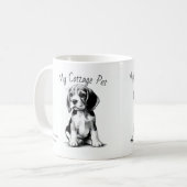 Cute Cottage Huisdier -Beagle/ Personaliseer Koffiemok (Voorkant links)
