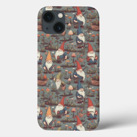 Cute Cottcore Gnome iPhone/iPad case (Achterkant)