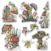 Cute Cottcore kerstpaddenstoel Kikker esthetisch Sticker (Voorkant)