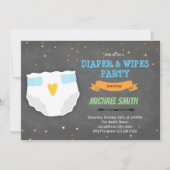 Cute couche et essuie-douche invitation (Devant)