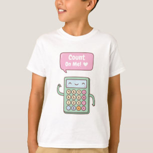 Cute Count on Me Calculator Doodle T-shirt