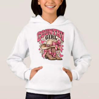 Cute Country Girl Western Cowboy Hoodie voor Meisj
