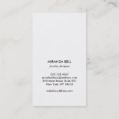 Cute Country Monogram Rustic Wood Visitekaartje (Achterkant)