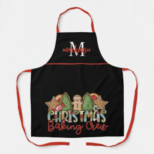 Cute Country Monogrammed Kerstmis Baking Schort