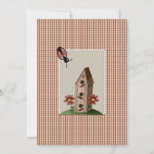 Cute Country Red Gingham Controleert Baby shower Kaart (Voorkant)