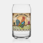 Cute Country rooster rise brille ferme (Verso)