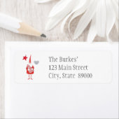 Cute Country Santa Christmas Return Labels (Insitu)