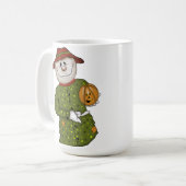 Cute country screcrow Folk Art Koffiemok (Voorkant links)