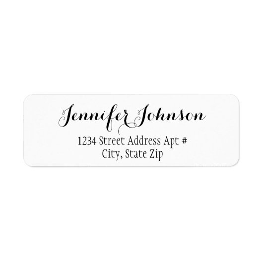 Cute Country Script Return Address Envelope Labels (Voorkant)