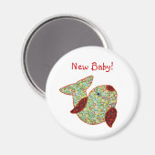 Cute Country Style Patchwork Goldfish New Baby Magneet (Voorkant / Achterkant)