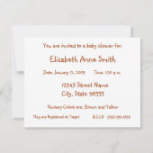 Cute Country Style Yellow Cat Baby shower Kaart (Achterkant)