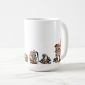 Cute Couple Adventure Commence Mountain Coffee Mug (Devant droit)
