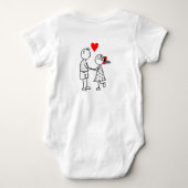 Cute Couple Baby Bodysuit (Achterkant)